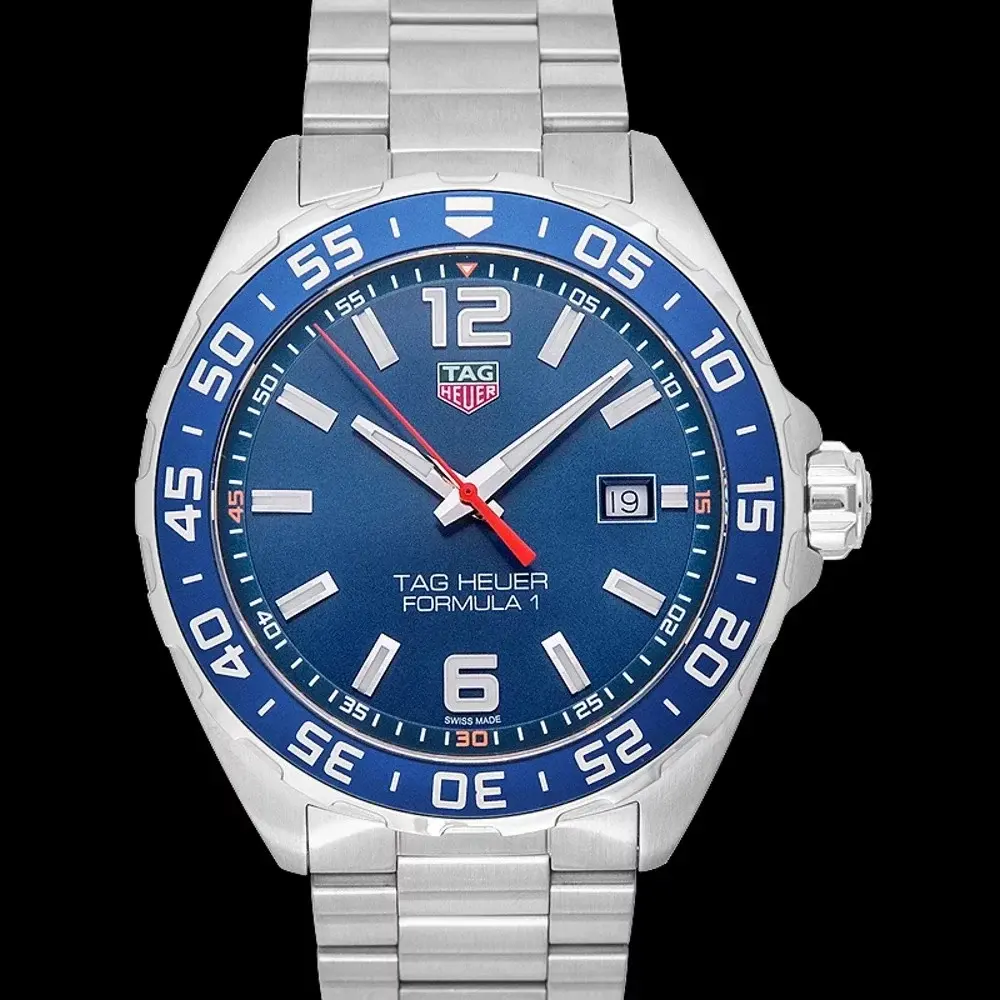 TAG Heuer Formula 1 Quartz Watch Steel Blue dial 43 WAZ1010.BA0842 bracelet