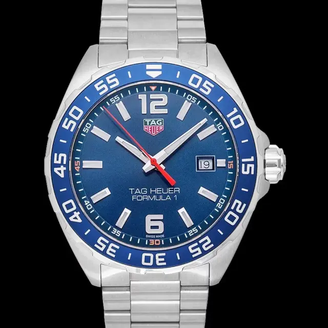 TAG Heuer Formula 1 Quartz Watch Steel Blue dial 43 WAZ1010.BA0842 bracelet