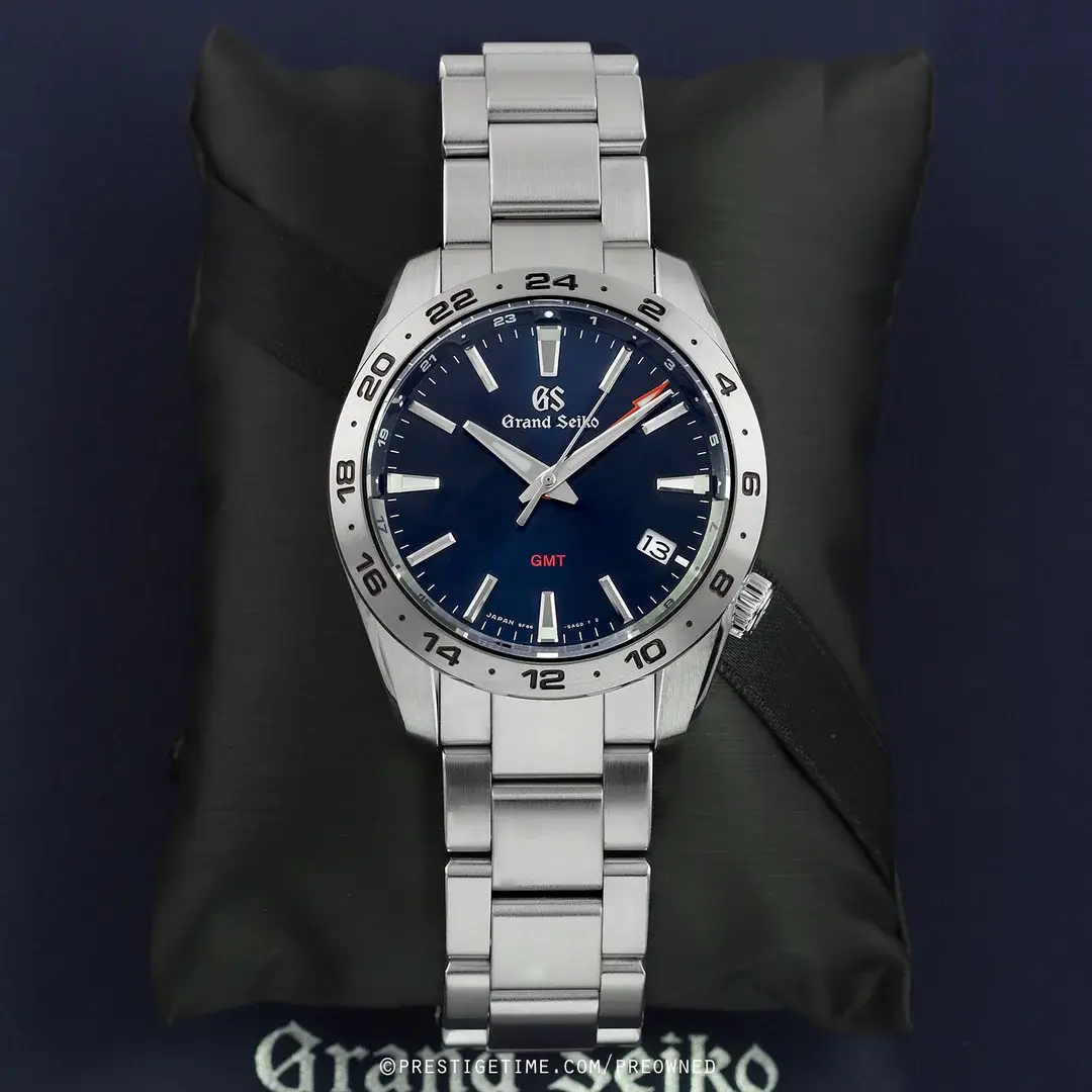 Grand Seiko Sport collection GMT Quartz Blue dial 39mm SBGN029 Bracelet