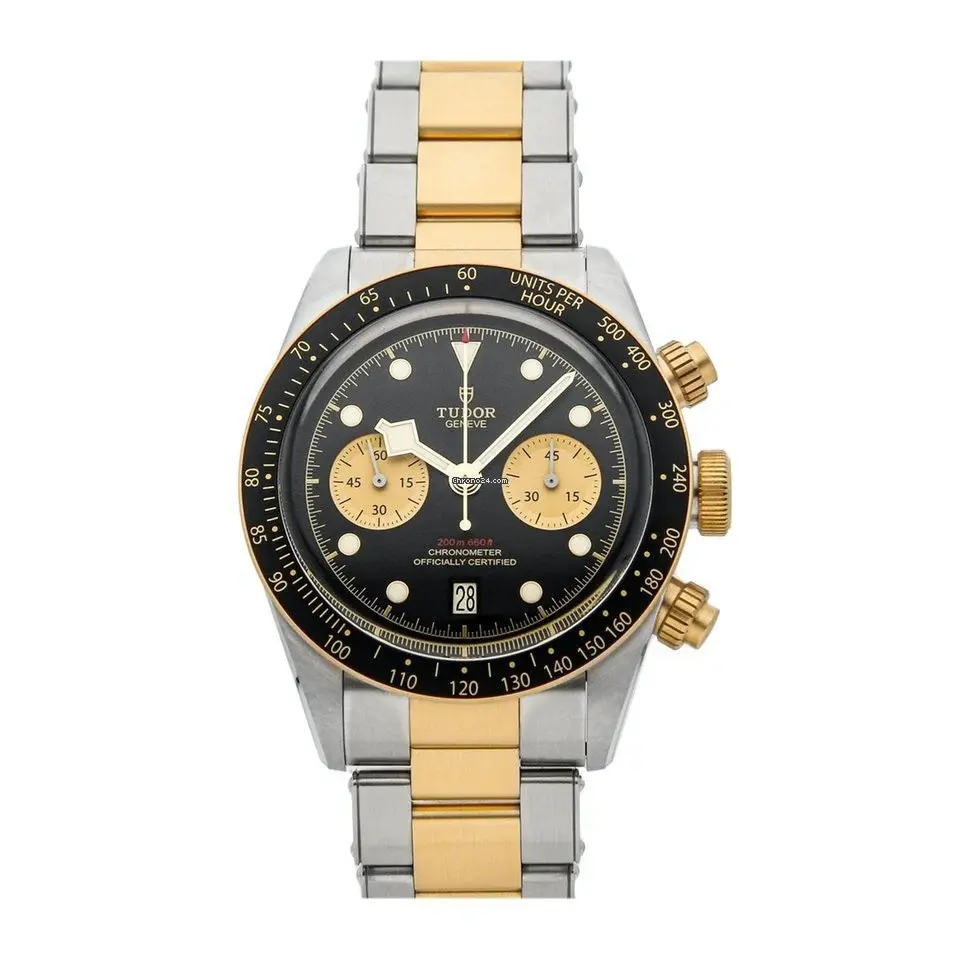 Tudor Black Bay Chrono Black dial Gold & Steel Bracelet 41mm M79363N-0001