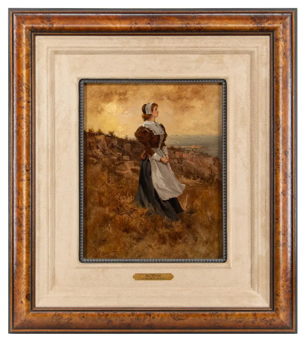EDGAR SAMUEL PAXSON "SEA WATCH" OIL ON CANVAS