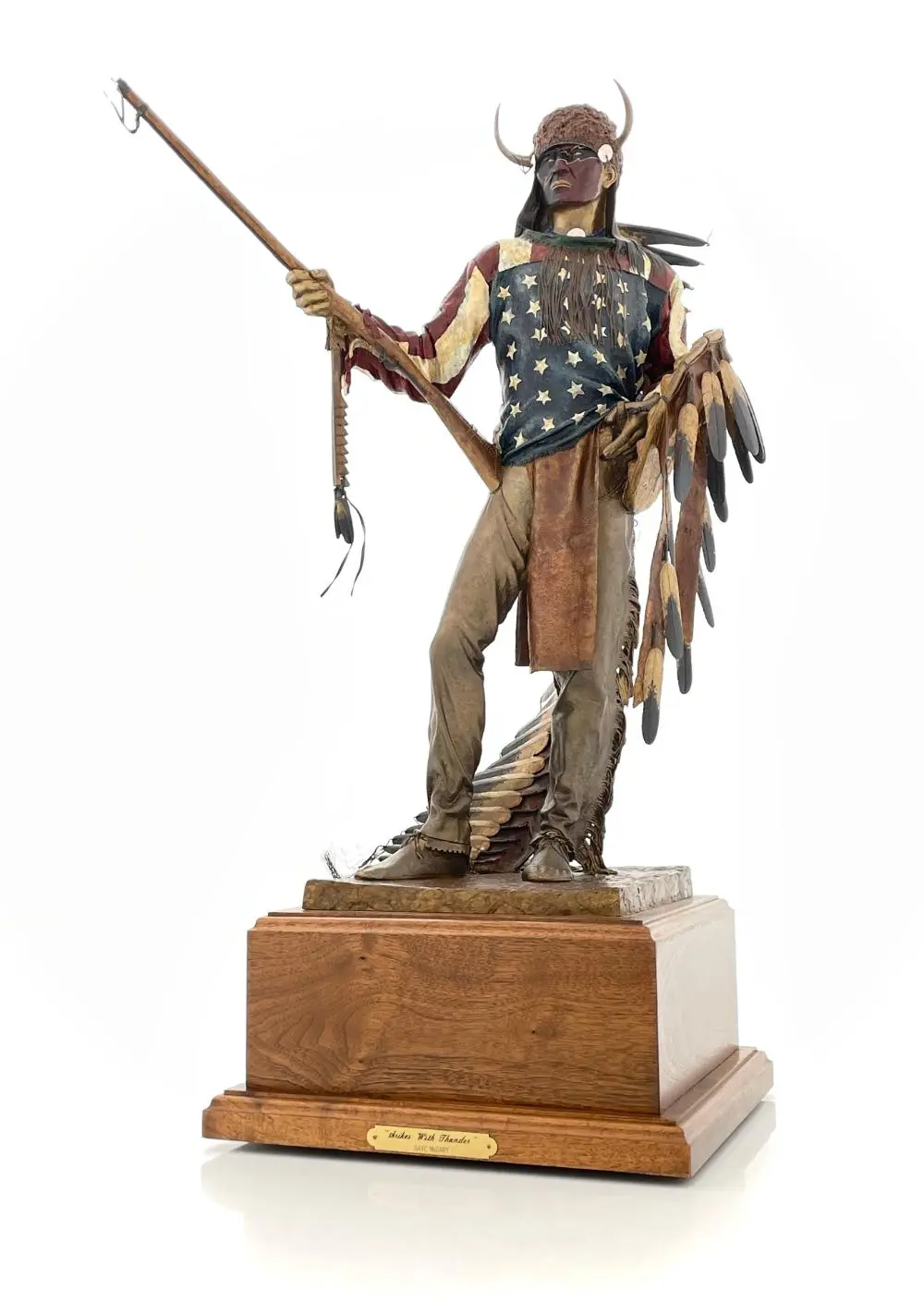 DAVE MCGARY "STRIKES WITH THUNDER" BRONZE SCULPTURE
