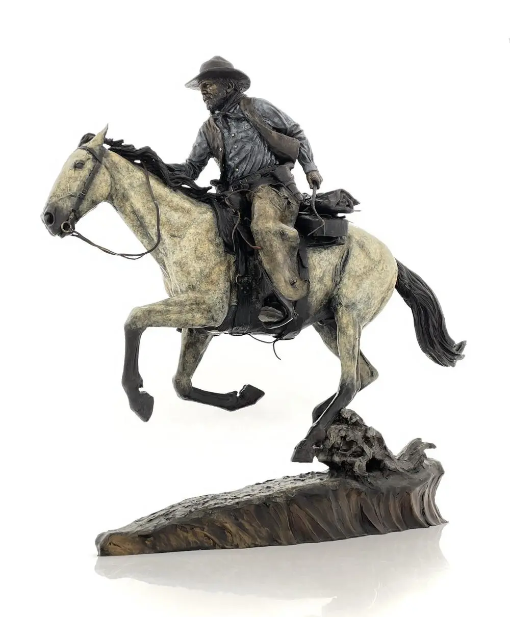 JOHN PETTIS "RISKY BUSINESS" BRONZE SCULPTURE
