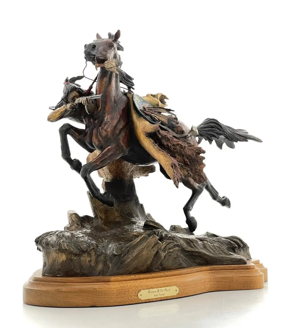 KEN PAYNE "PHANTOM OF THE PLAINS" BRONZE SCULPTURE