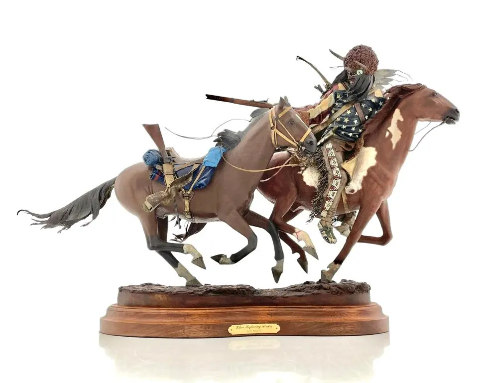 DAVE MCGARY "WHEN LIGHTNING STRIKES" BRONZE SCULPTURE