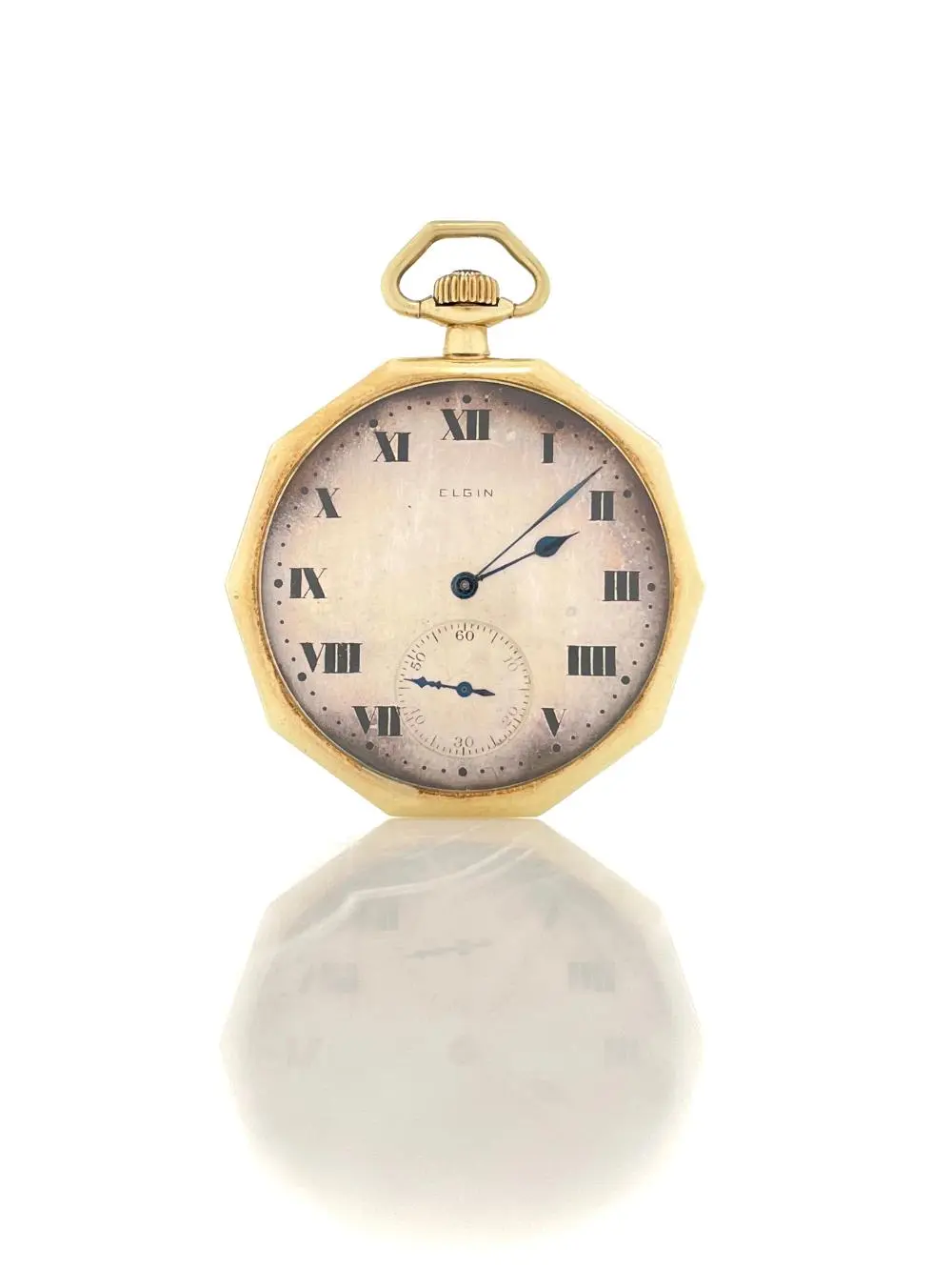 CIRCA 1914 ELGIN 14K YELLOW GOLD 17 JEWEL POCKET WATCH