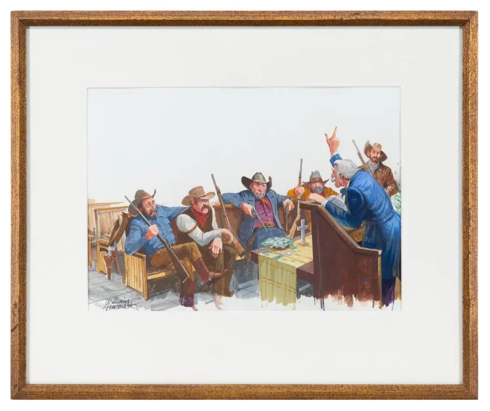 WILLIAM AHRENDT UNTITLED, ILLUSTRATION MIXED MEDIA ON PAPER
