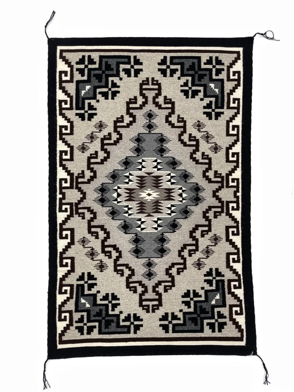 BETTY CHARLEY NAVAJO TWO GREY HILLS WEAVING / RUG