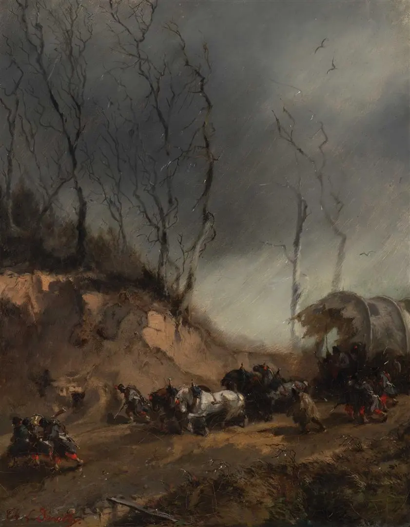 Louis-Théodore Devilly (Metz 1818 - Nancy 1886) Cavalry...