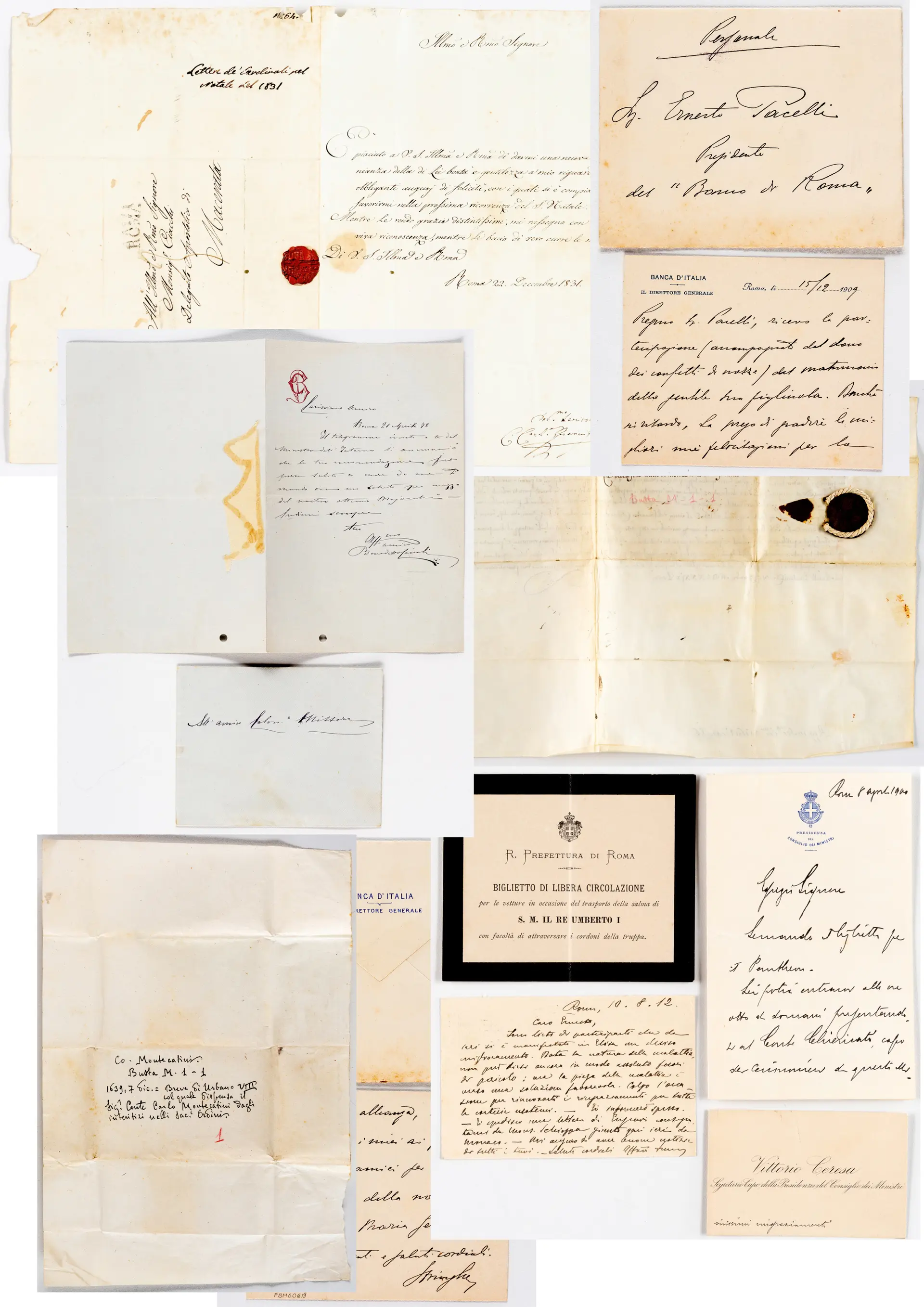 Lot 410: 5 ITALIAN AUTOGRAPHS