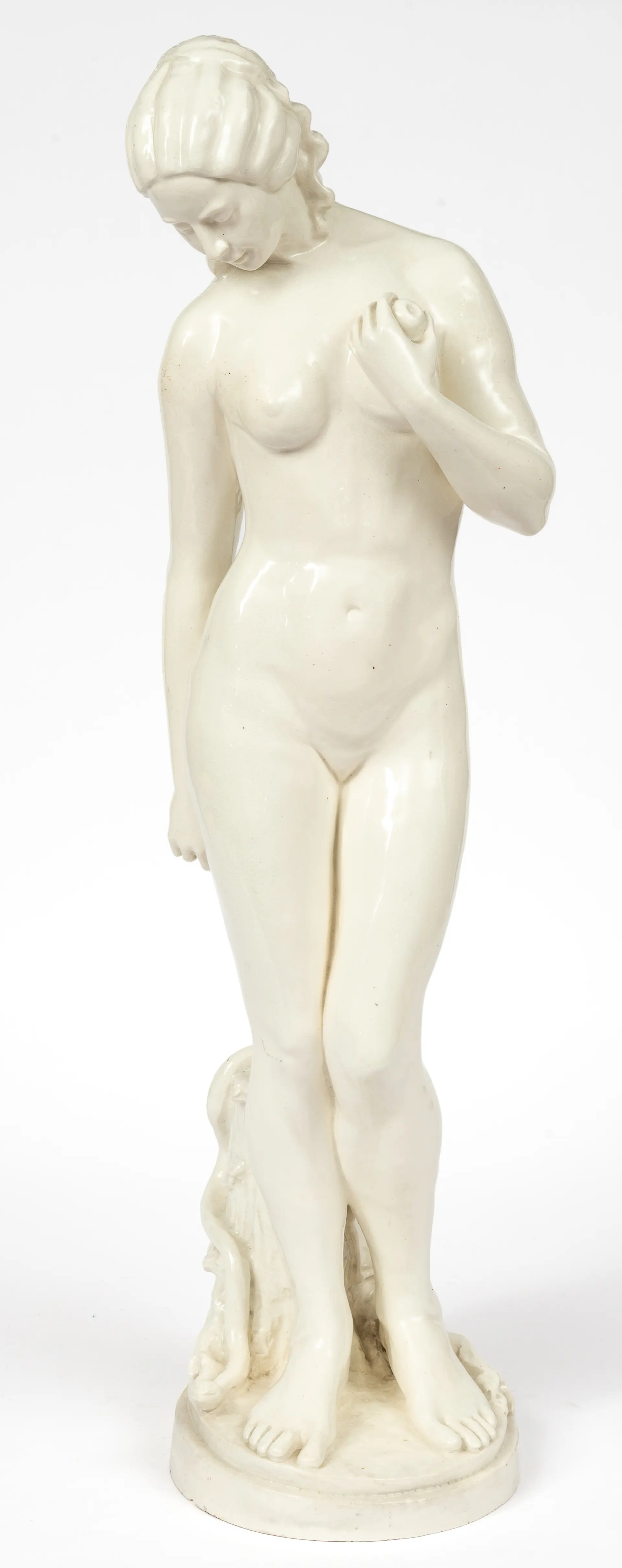 Lot 138: VERY LARGE FIGURE OF EVE WITH APPLE AND SERPENT