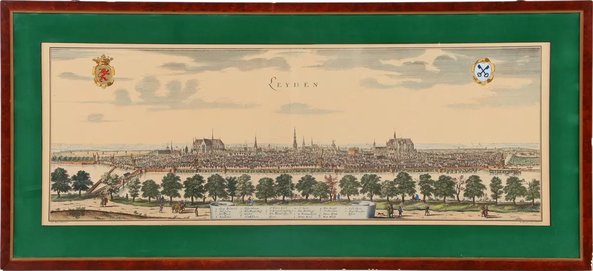 Topografische prent naar een antieke gravure