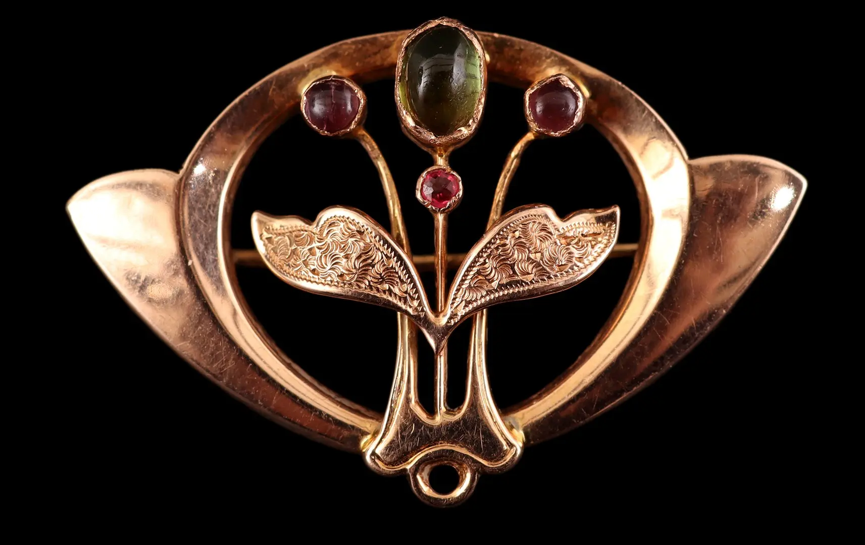 Rosé gouden broche