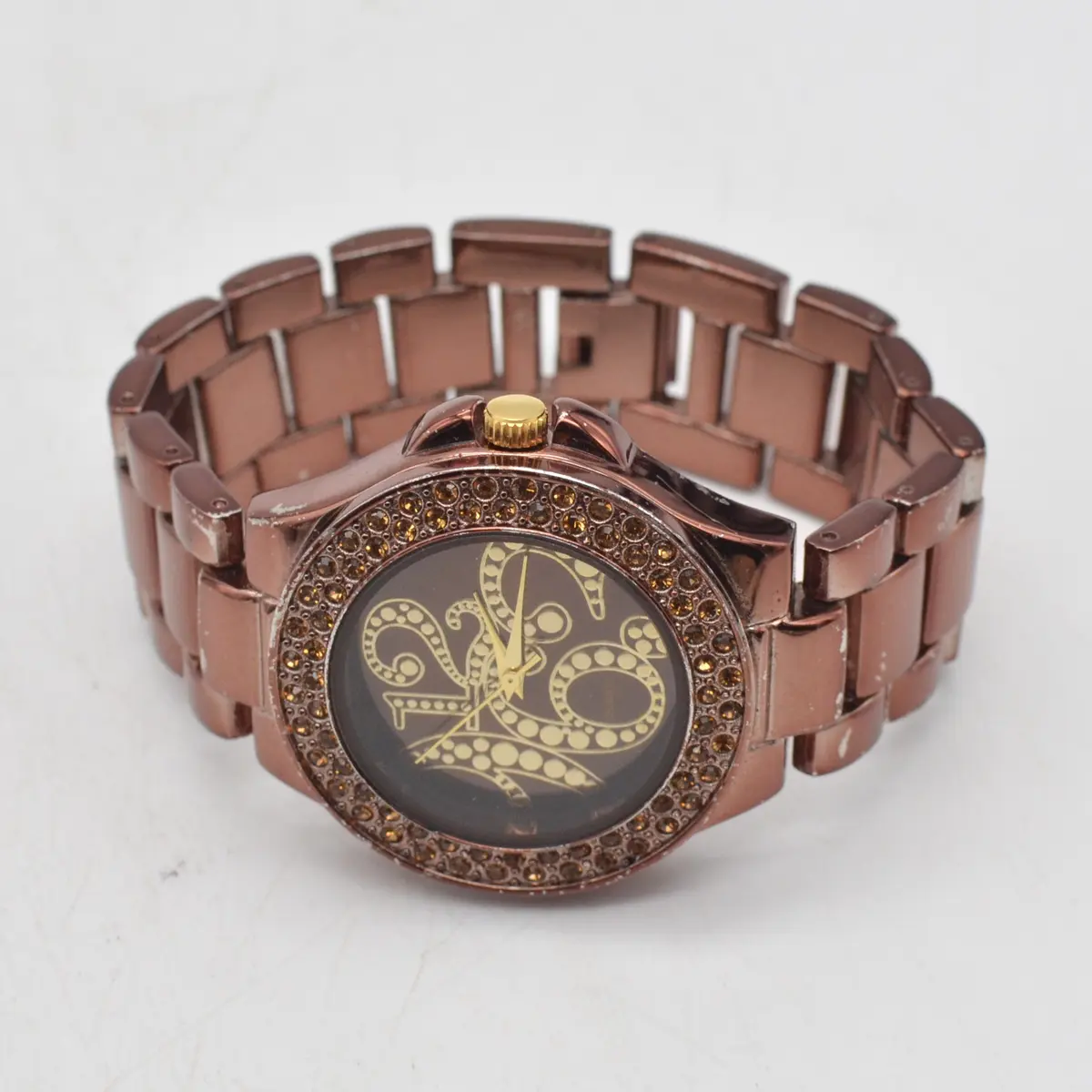 XOXO, MODISCHE ARMBANDUHR, EDELSTAHL MIT FARBSTEINEN BESETZT, QUARTZ