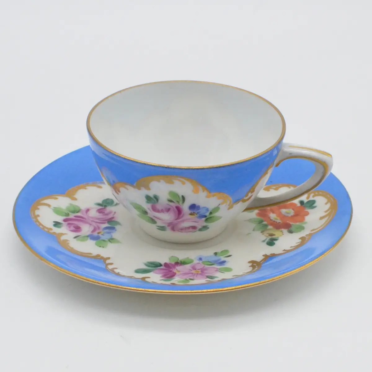 BAUER UND PFEIFFER WPM SCHORNDORF, TASSE UND UNTERTASSE, PORZELLAN