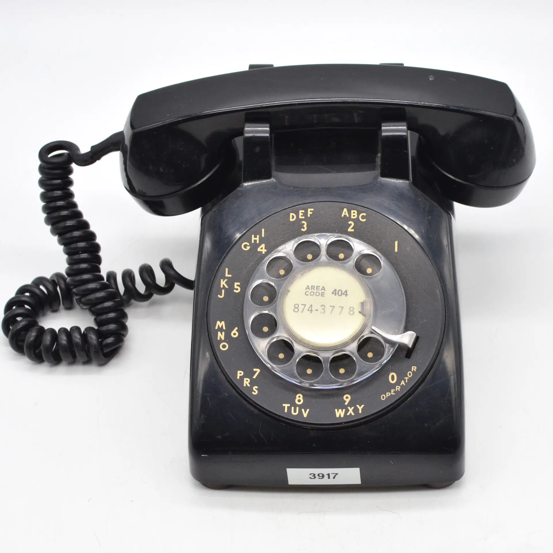 WESTERN ELECTRIC, WÄHLSCHEIBENTELEFON, "BELL-SYSTEM", SCHWARZ, UM 1970ER JAHRE.