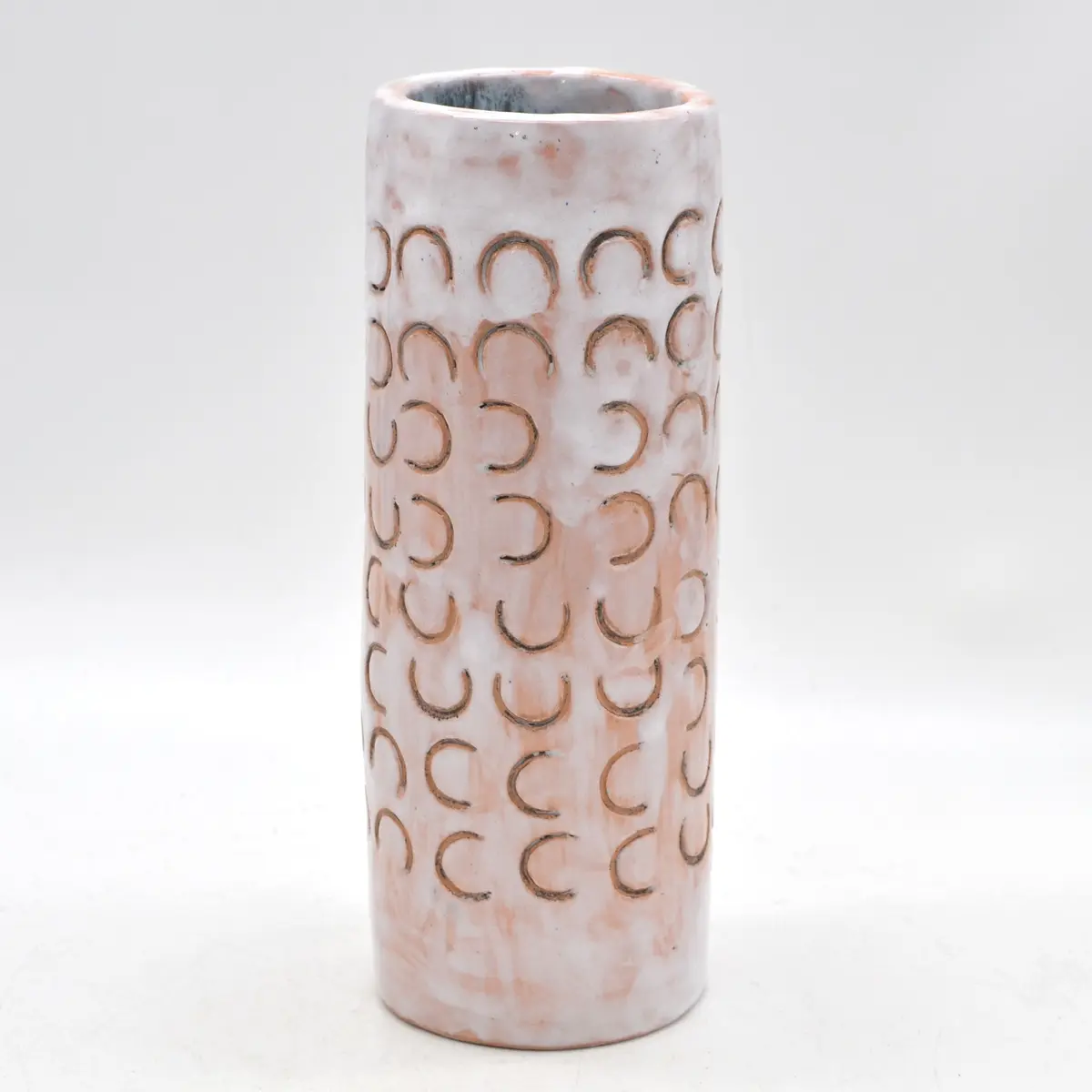 C. GRAF. VASE, KERAMIK, GLASIERT, HANDGEMACHT, SPÄTES 20. JAHRHUNDERT.