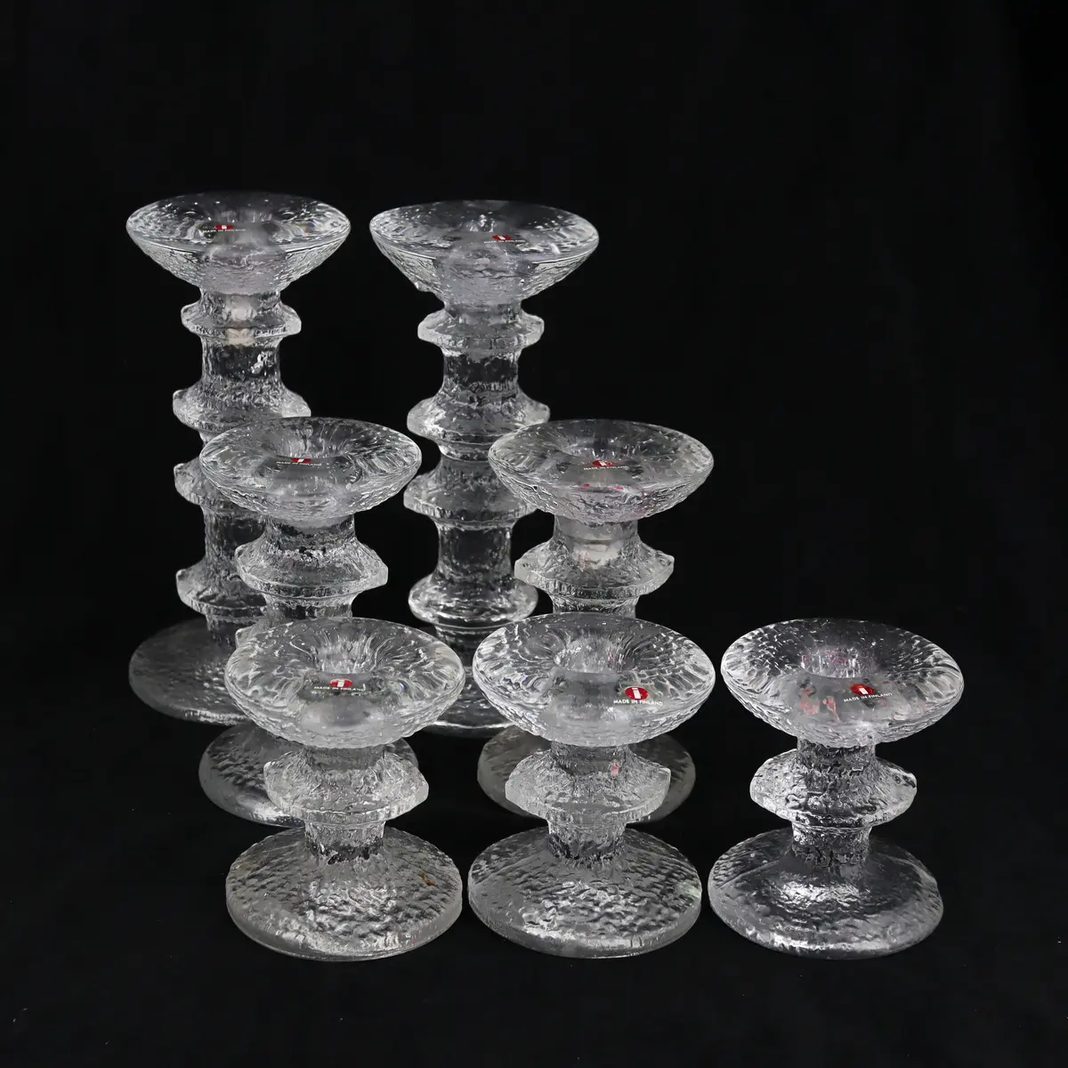 TIMO SARPANEVA. ljusstakar, 7 st. glas, "Festivo", Iittala.