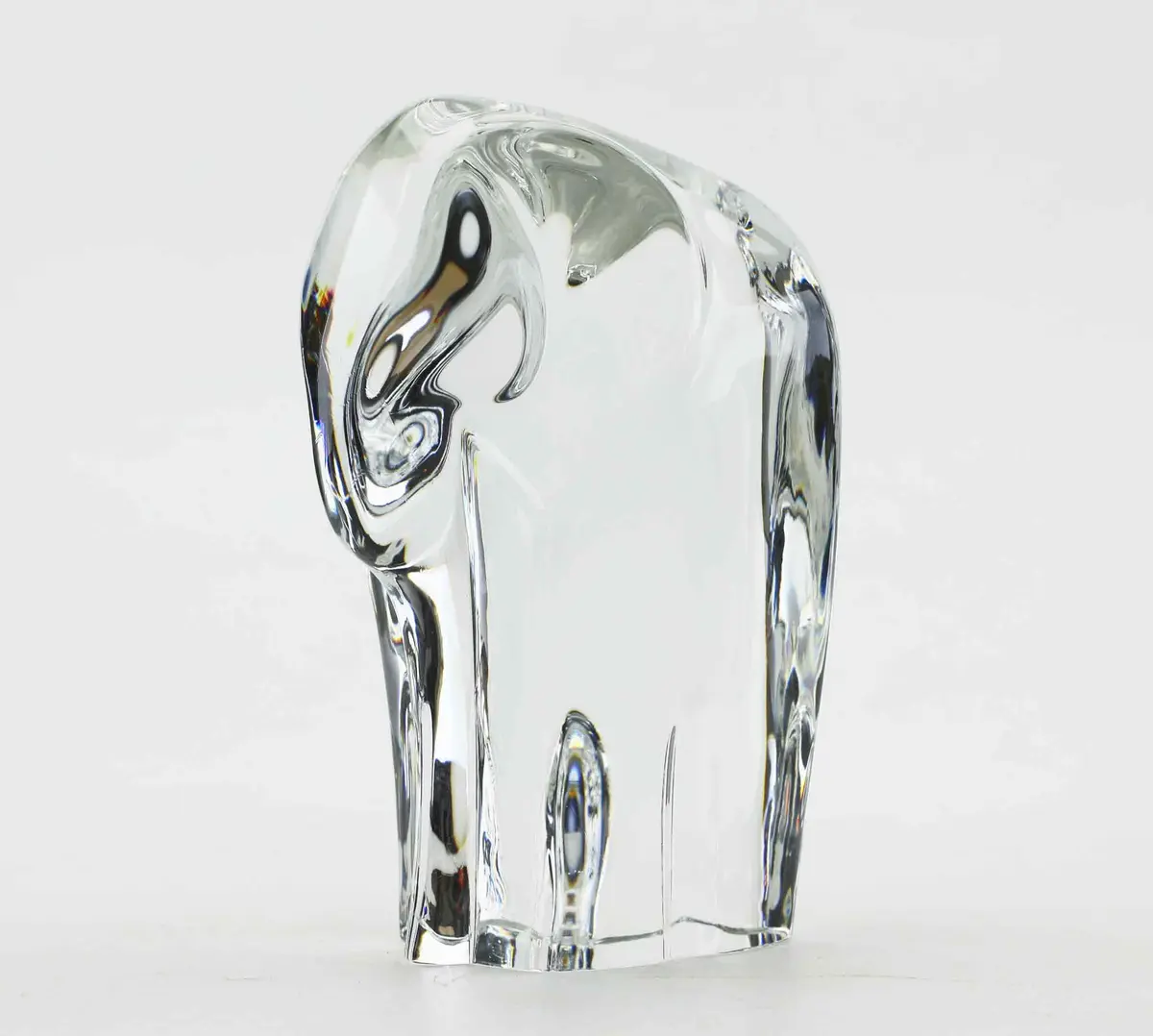 OLLE ALBERIUS. Skulptur, kristall, "Elefanten", signerad, Orrefors.