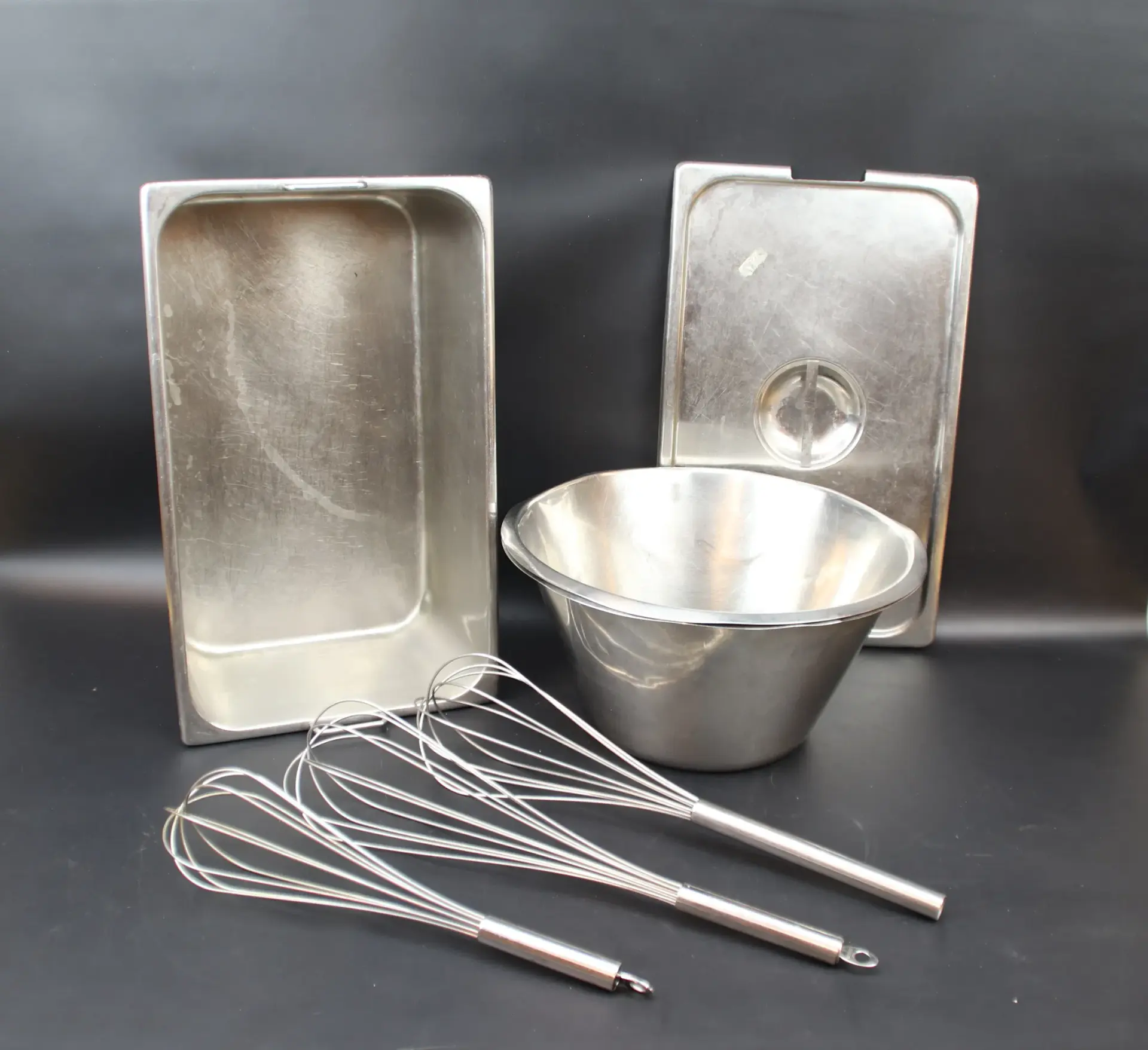 Utensili da cucina, 6 pezzi, acciaio inox.