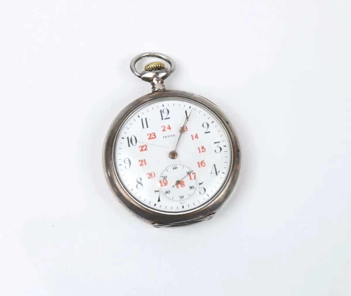 Orologio da tasca, argento, Invar.