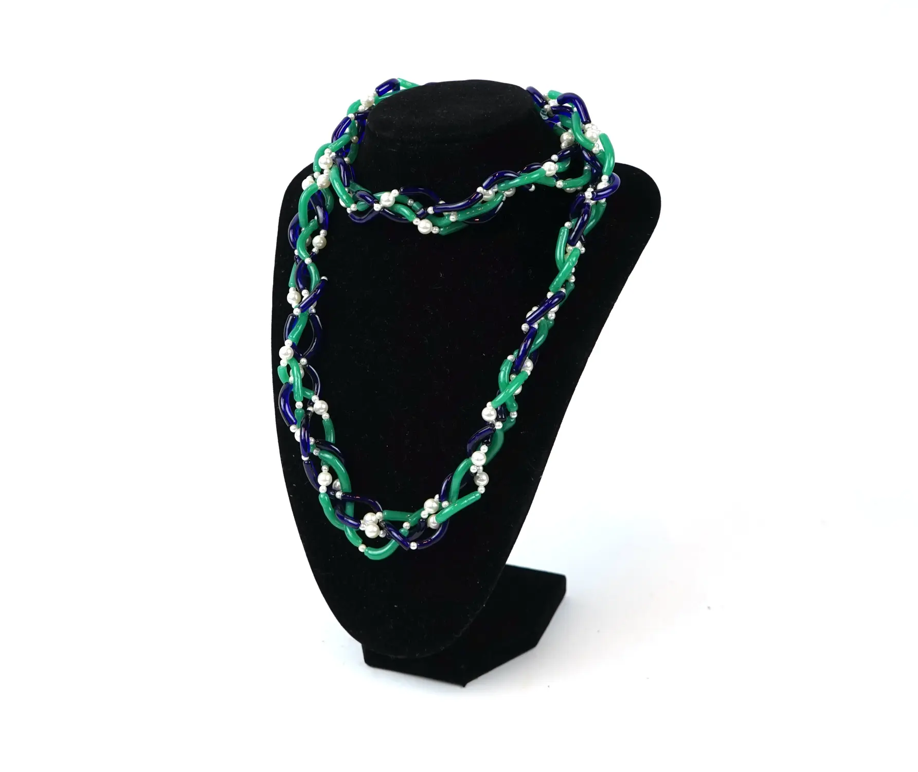 Collana, vetro di Murano soffiato a mano e perle, Archimede Seguso per Chanel.