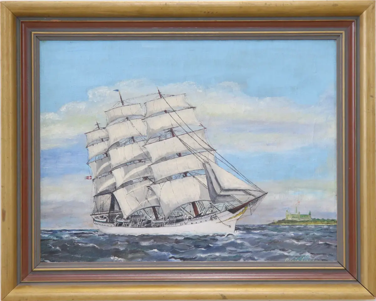 Artista non identificato, pittura marina, olio su tela, firmato Börje
