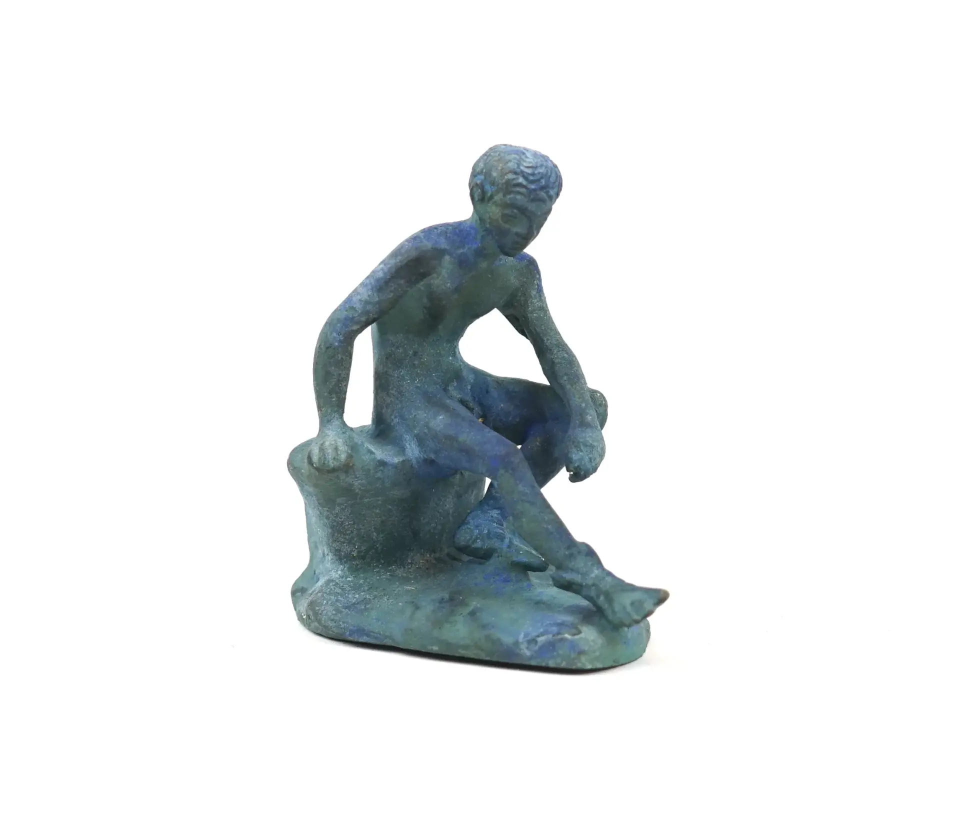 Scultura, bronzo patinato, Ermes/Mercurio, copia da museo.
