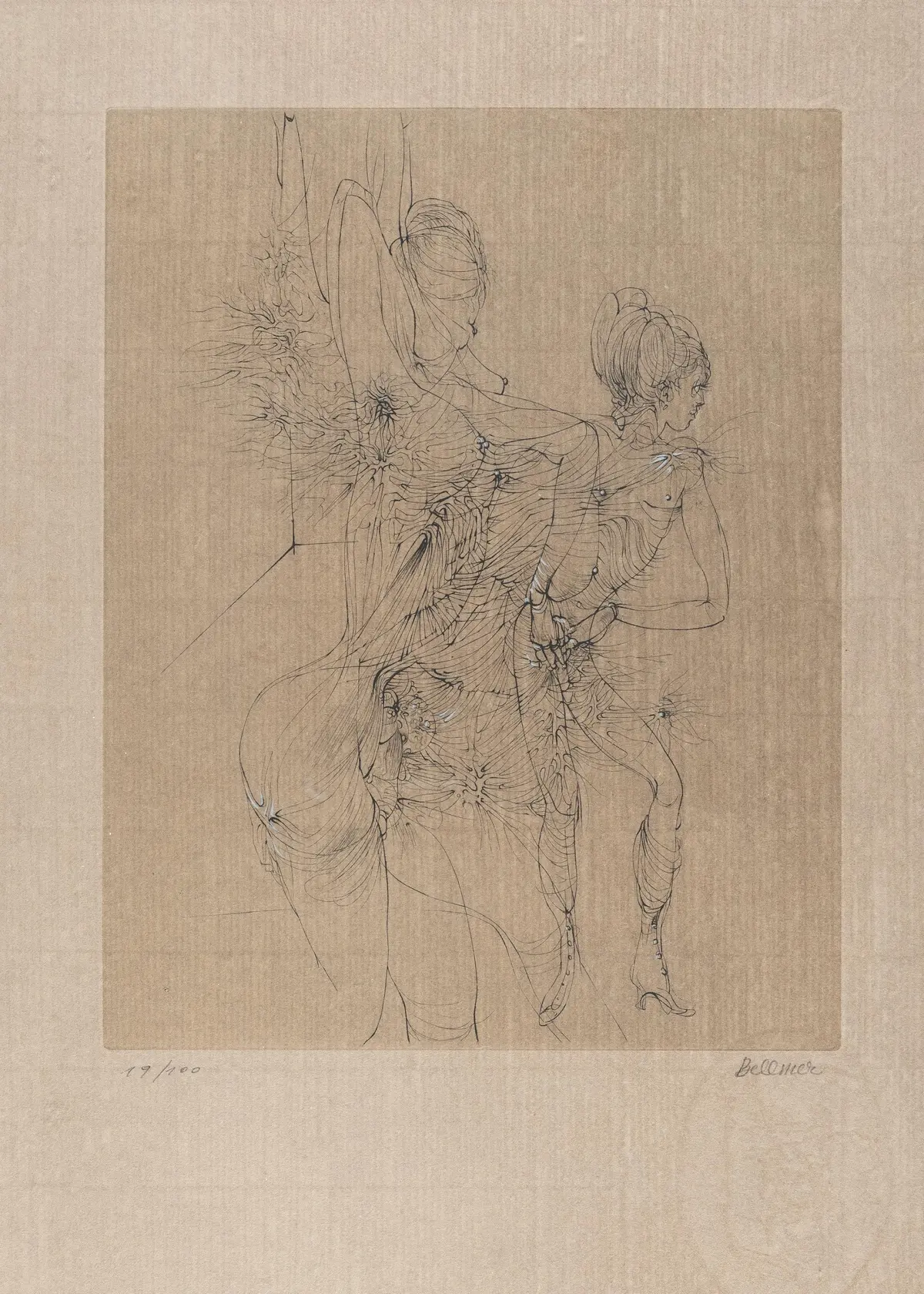 4 sheets: Erotic depictions Hans Bellmer