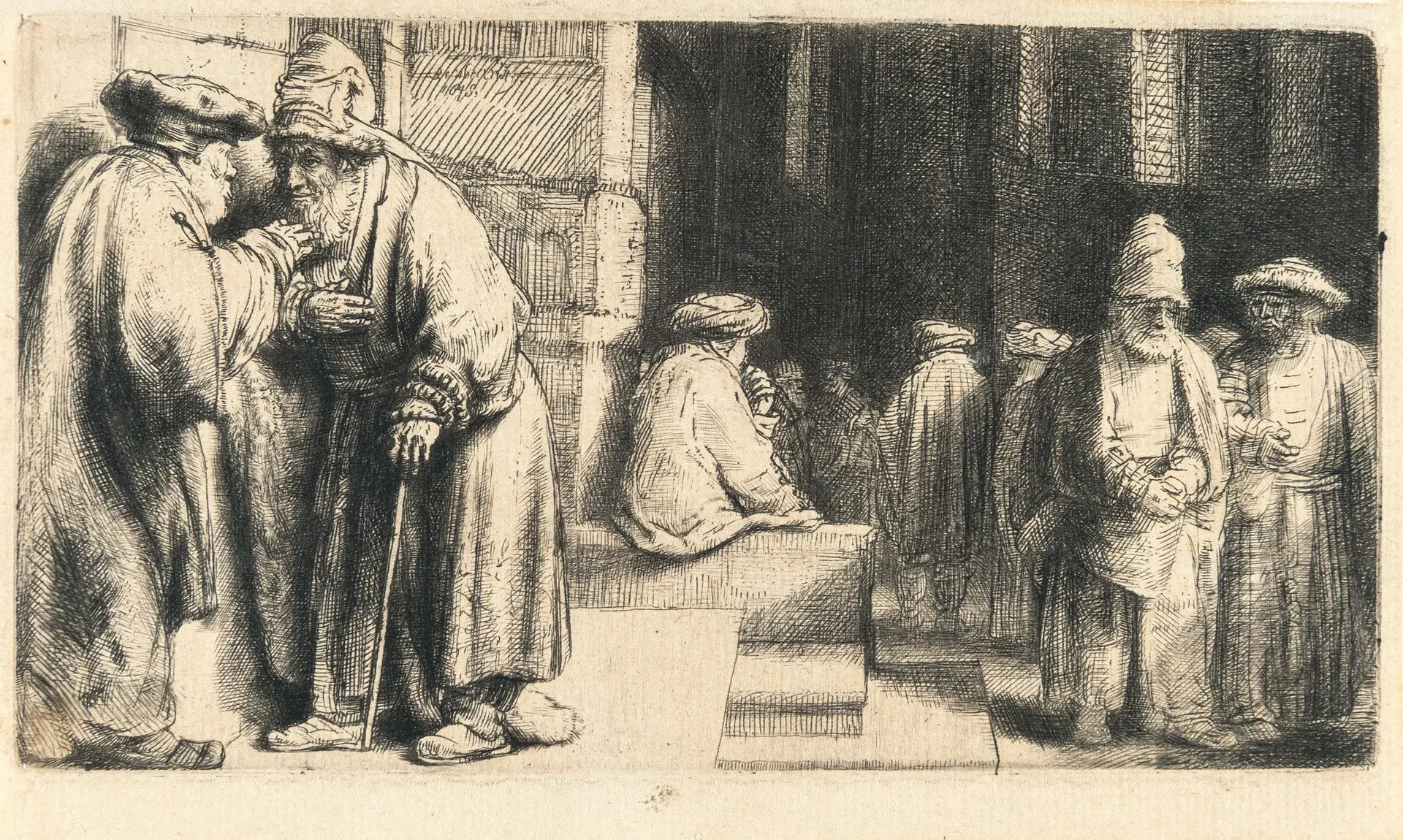 Jews in the Synagogue Rembrandt Harmensz. van Rijn