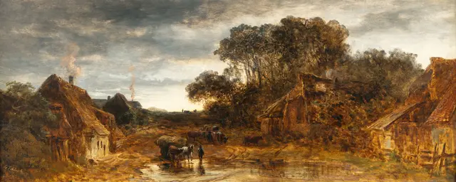 Evening Landscape after the Rain Eduard Schleich d. Ä.