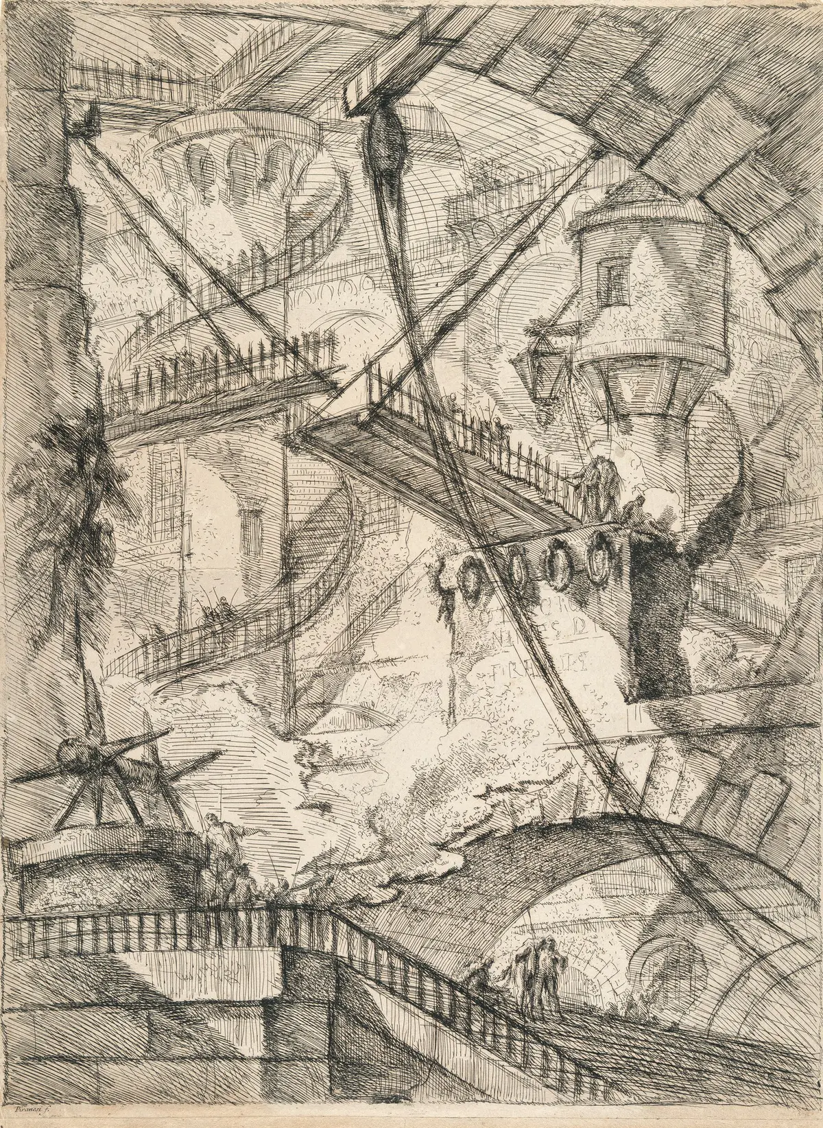 The Drawbridge, from: Carceri d'Invenzione Giovanni Battista Piranesi