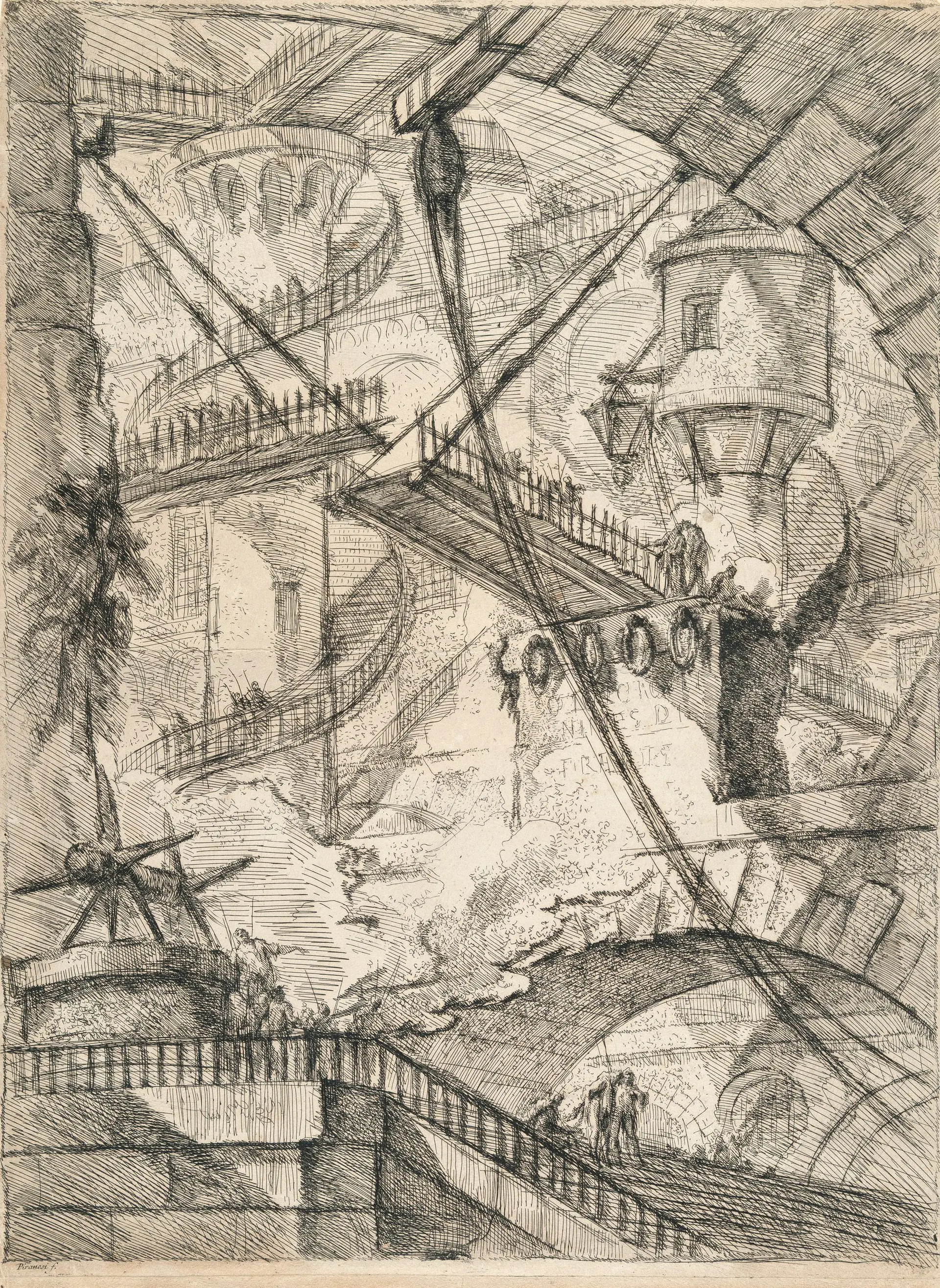 The Drawbridge, from: Carceri d'Invenzione Giovanni Battista Piranesi