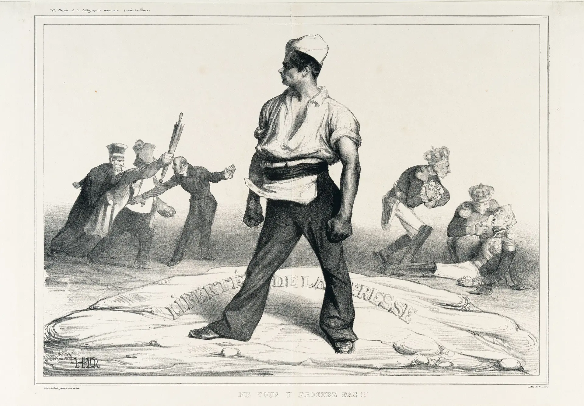 Ne vous y frottez pas!! - Liberté de la Presse Honoré Daumier