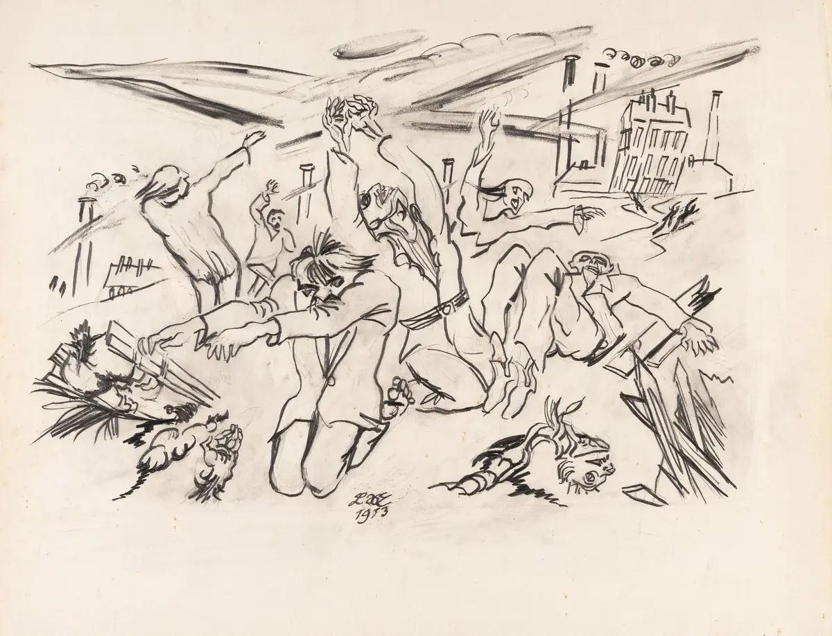 People in Fear and Panic Ludwig Meidner
