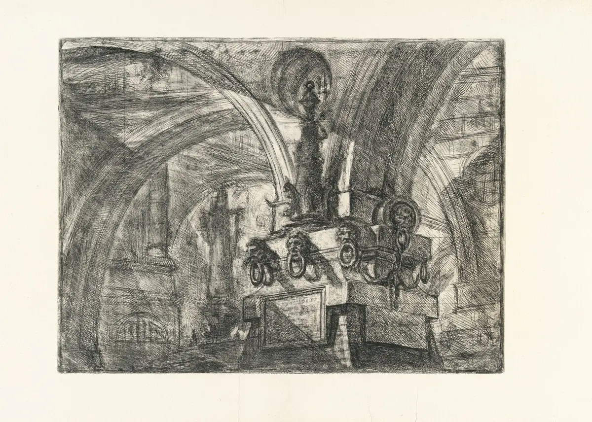 The Pier with a Lamp, from: Carceri d'Invenzione Giovanni Battista Piranesi