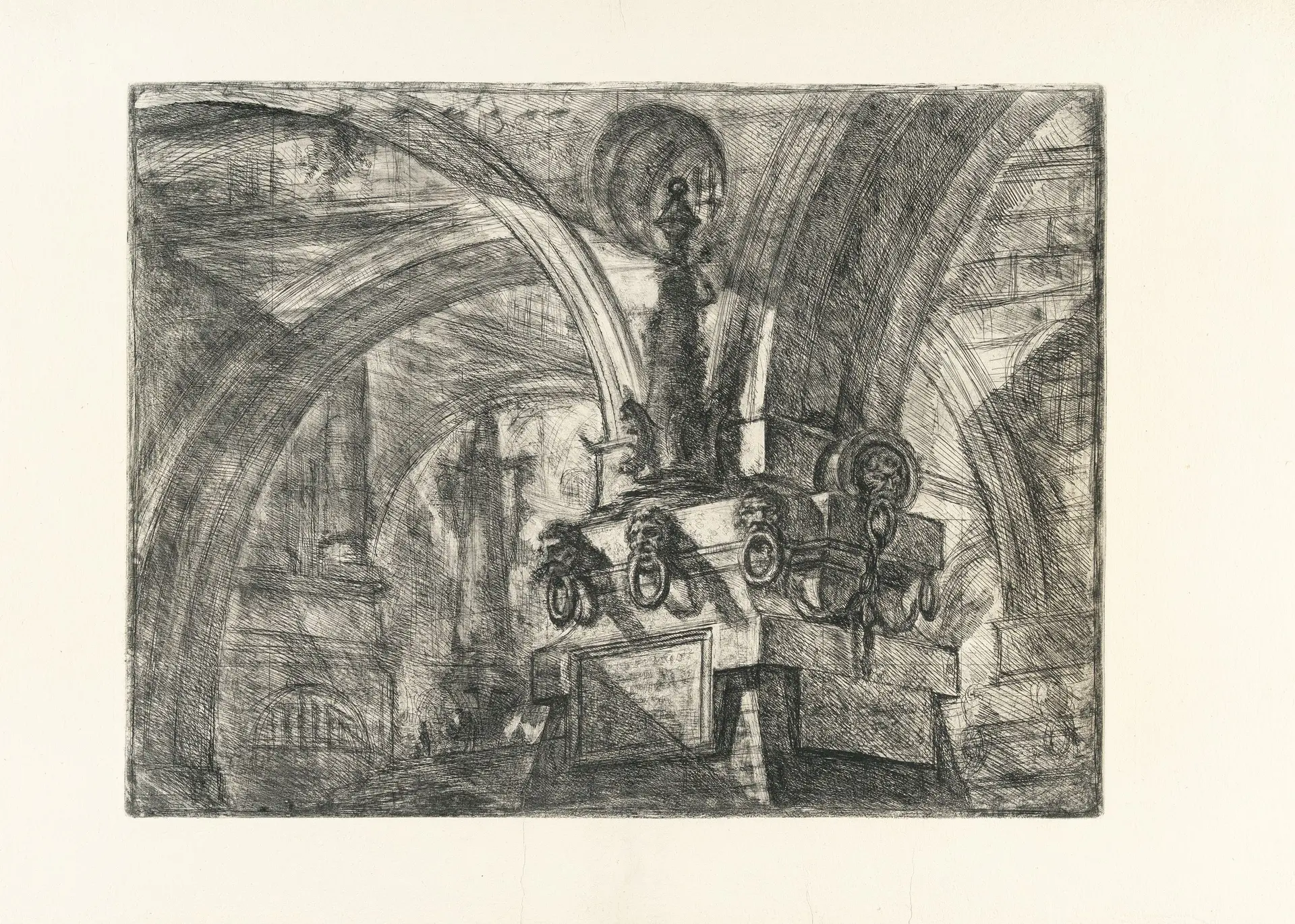 The Pier with a Lamp, from: Carceri d'Invenzione Giovanni Battista Piranesi