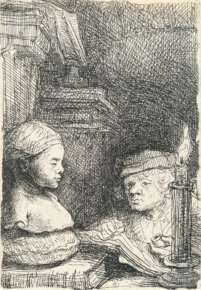 Man Drawing from a Cast Rembrandt Harmensz. van Rijn