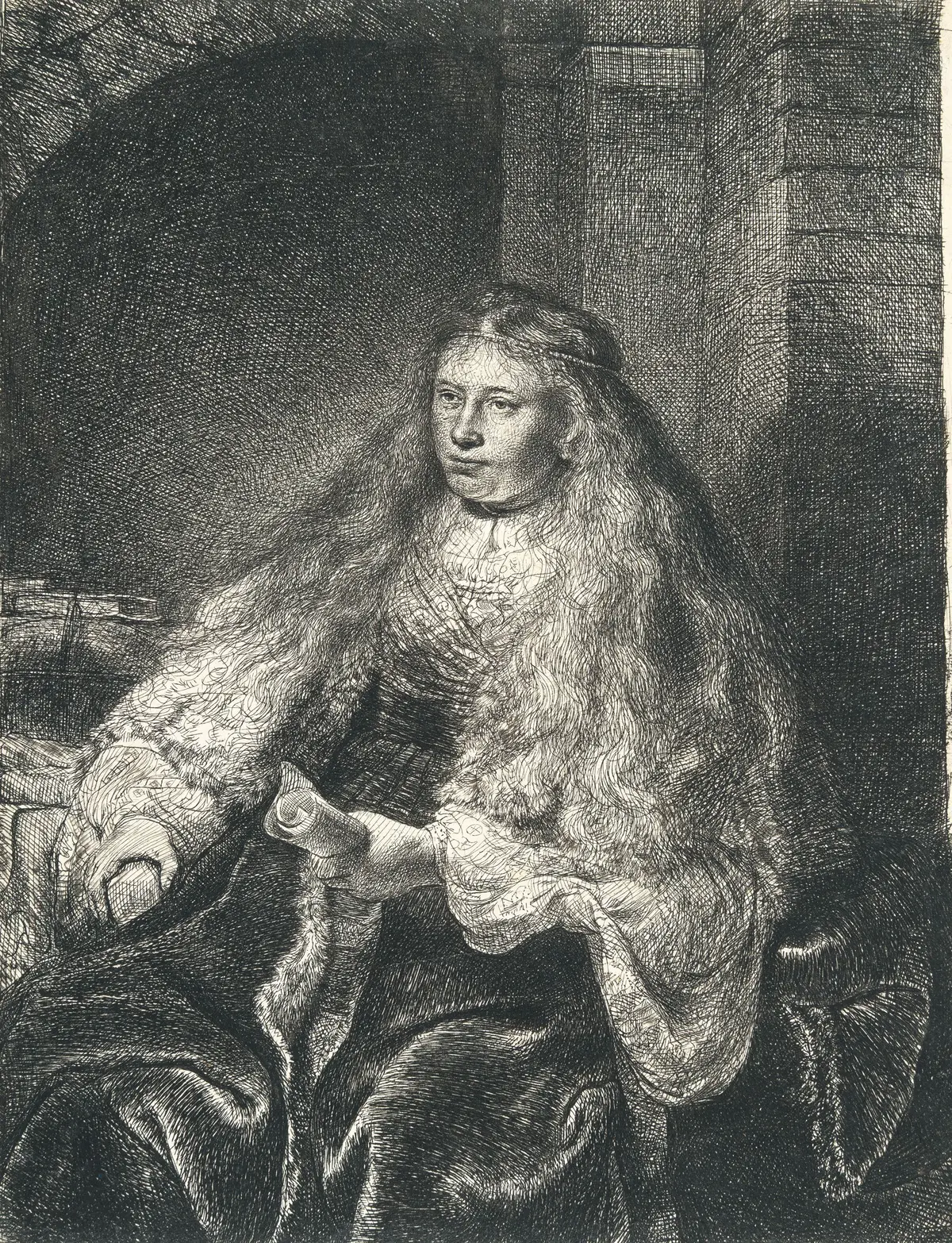 The Great Jewish Bride Rembrandt Harmensz. van Rijn