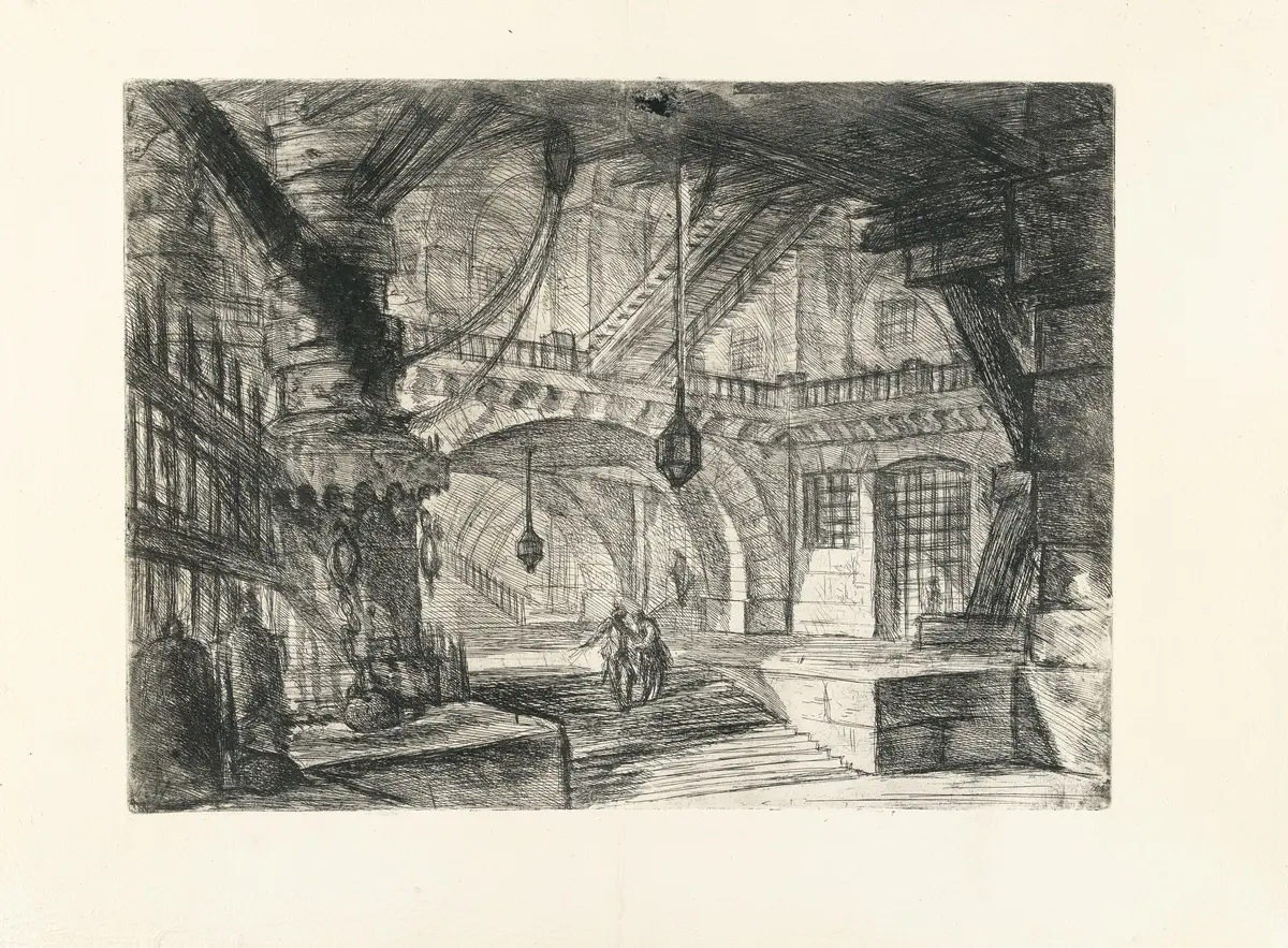 The Pier with Chains, from: Carceri d'Invenzione Giovanni Battista Piranesi