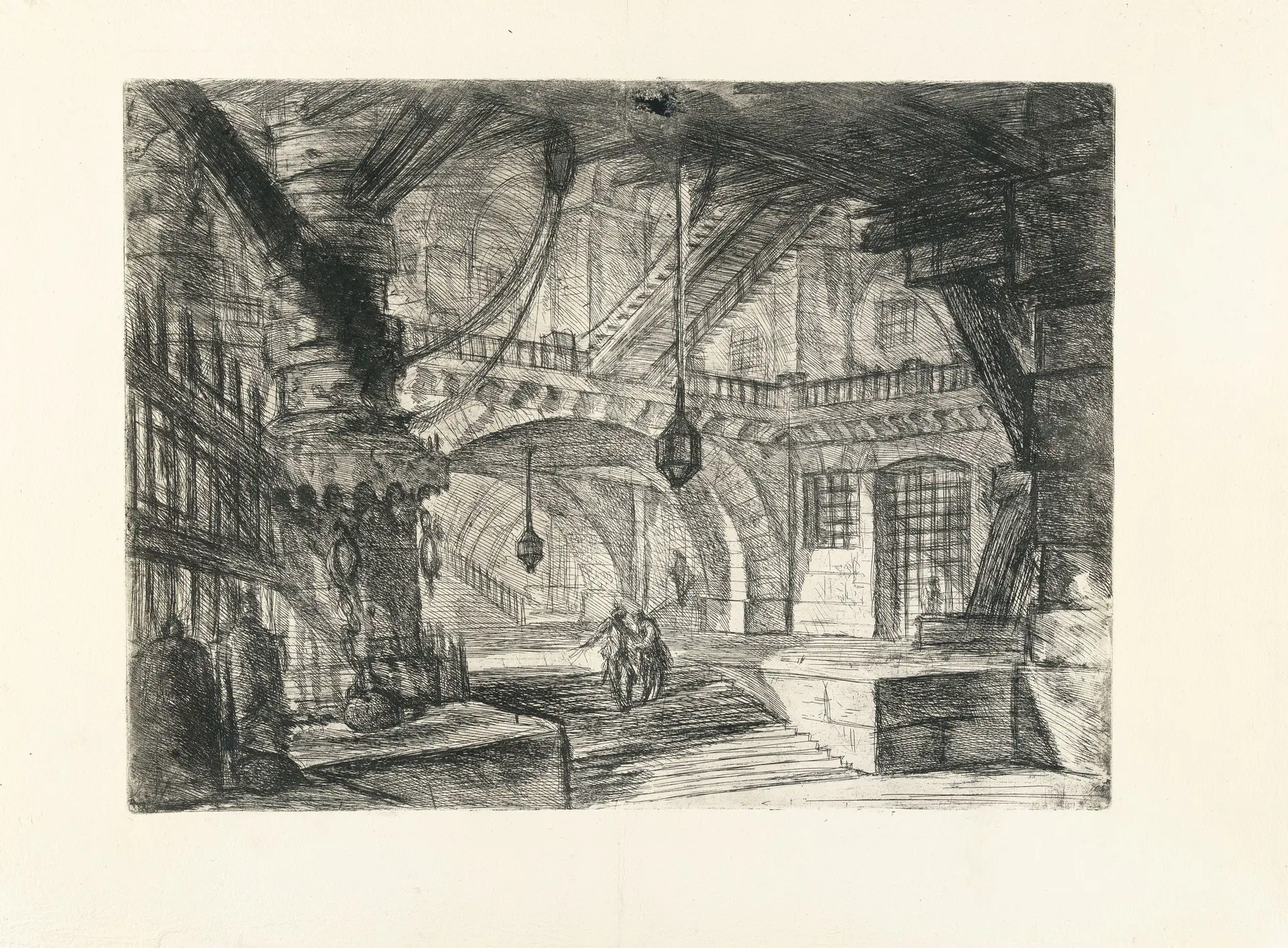 The Pier with Chains, from: Carceri d'Invenzione Giovanni Battista Piranesi