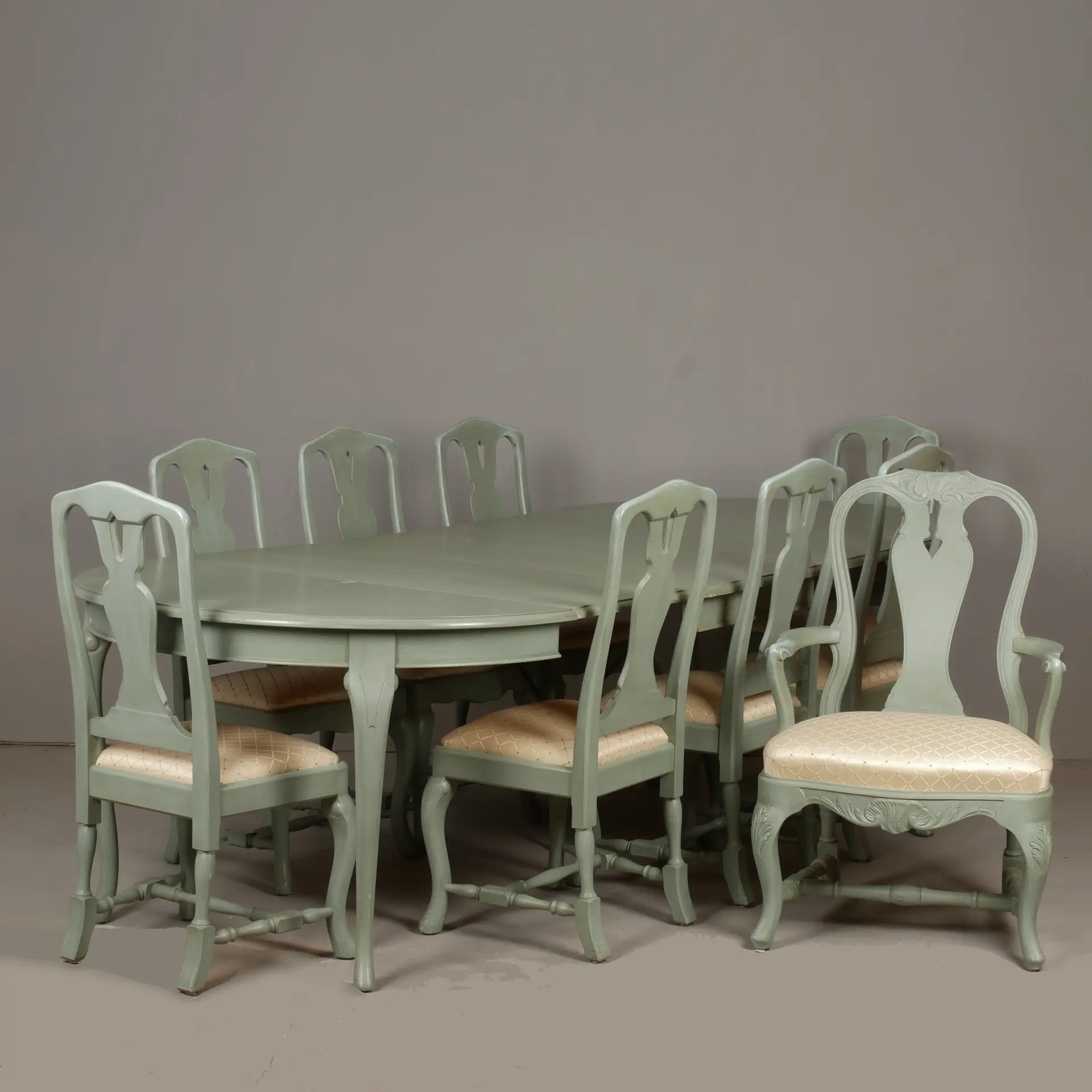 MATSALSGRUPP, 10+3 delar, rokokostil, 1900-talets sista del.