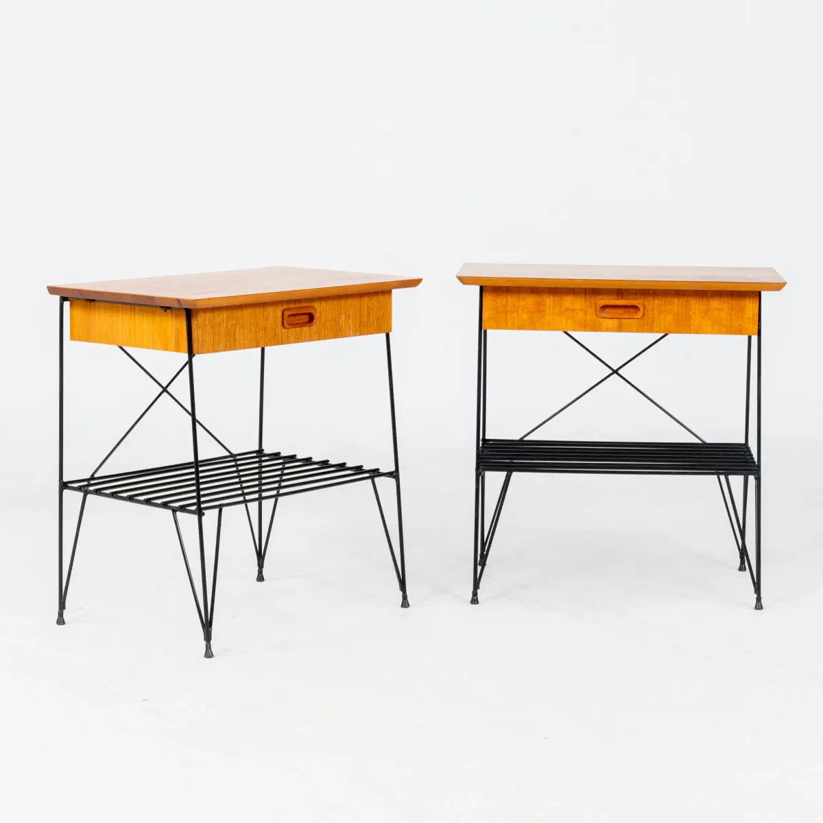COMODINO, 1 paio, teak, anni '50/60