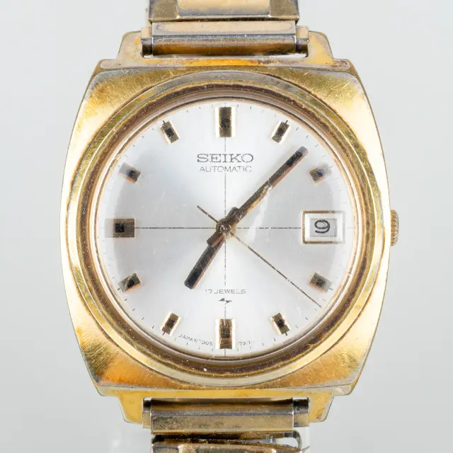 OROLOGI DA POLSO DA UOMO, Seiko, Automatico, oro su acciaio, seconda metà del XX secolo