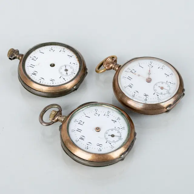 OROLOGIO DA TASCA, 3 pezzi, argento, donna, la prima metà del 1900