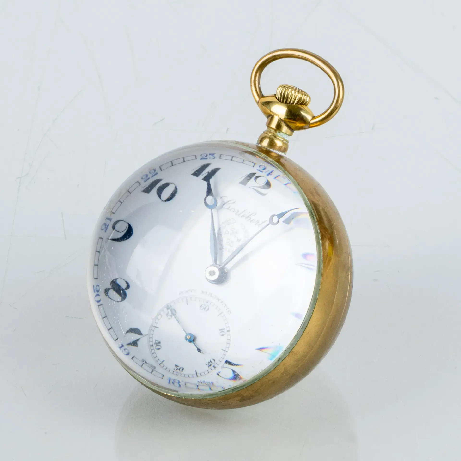 OROLOGIO TAVOLO, ottone, Cortébert, prima metà del XX secolo