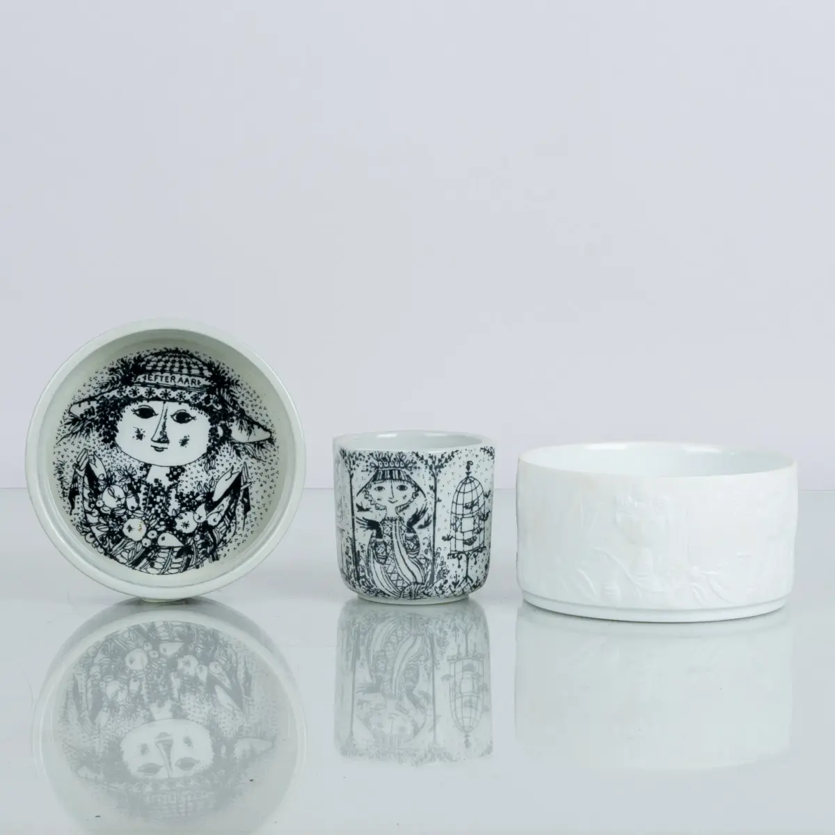 BJÖRN WINBLAD, 3 pezzi, ciotole, porcellana, Nymölle e Rosenthal