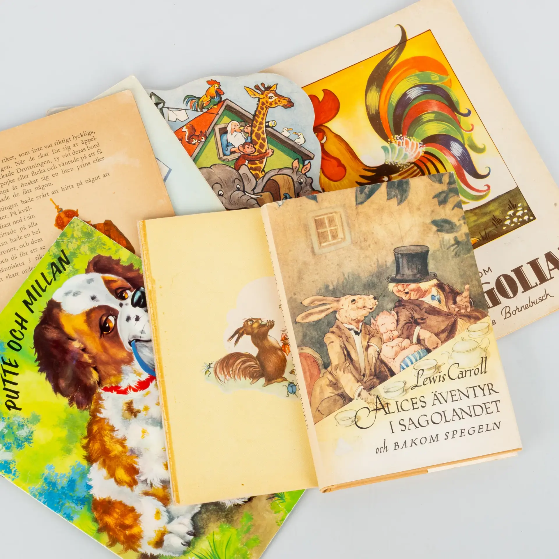 LIBRI PER BAMBINI, 7 pezzi, inclusi "Le avventure di Alice nel paese delle fiabe e dietro lo specchio"