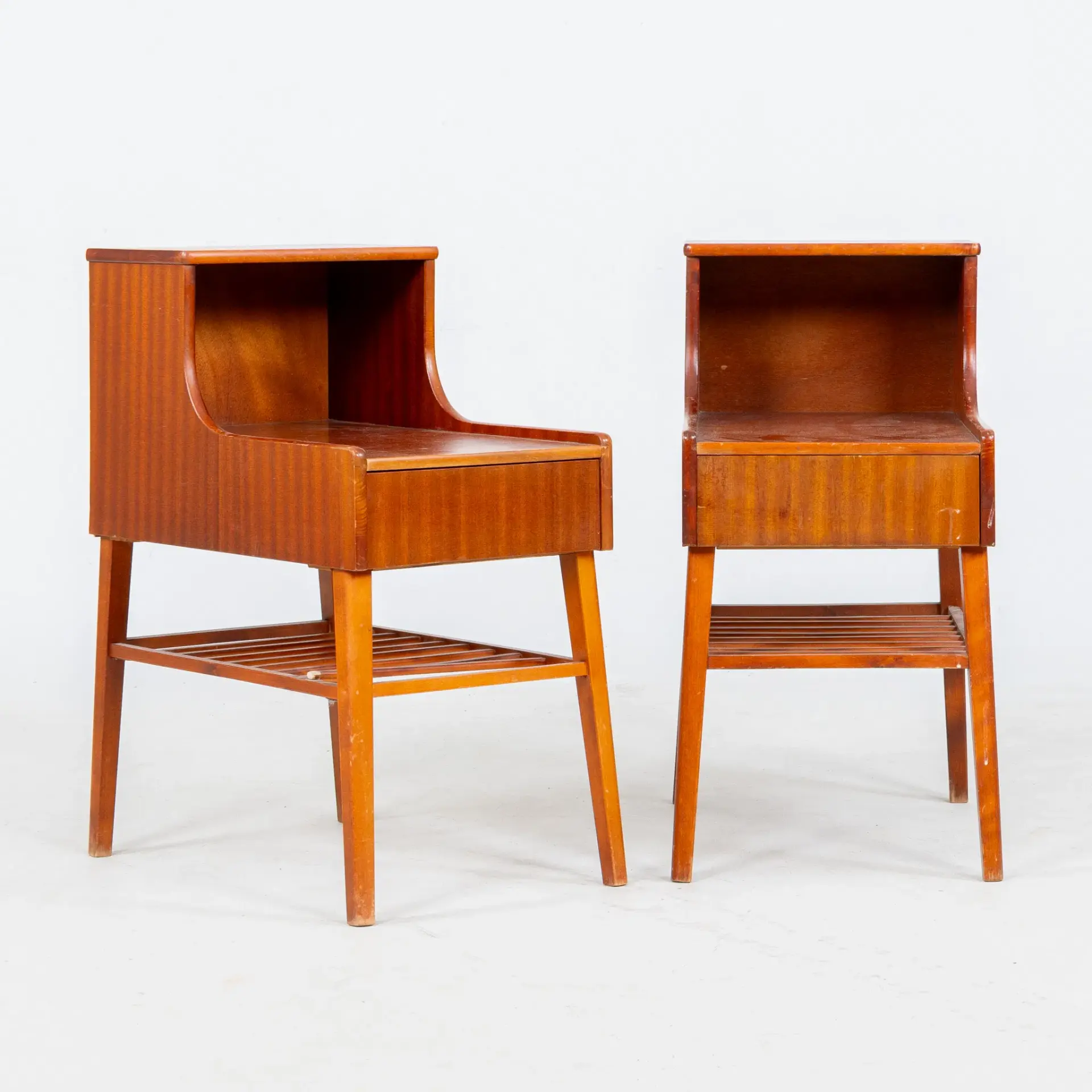 COMODINO, 1 paio, teak, anni '50