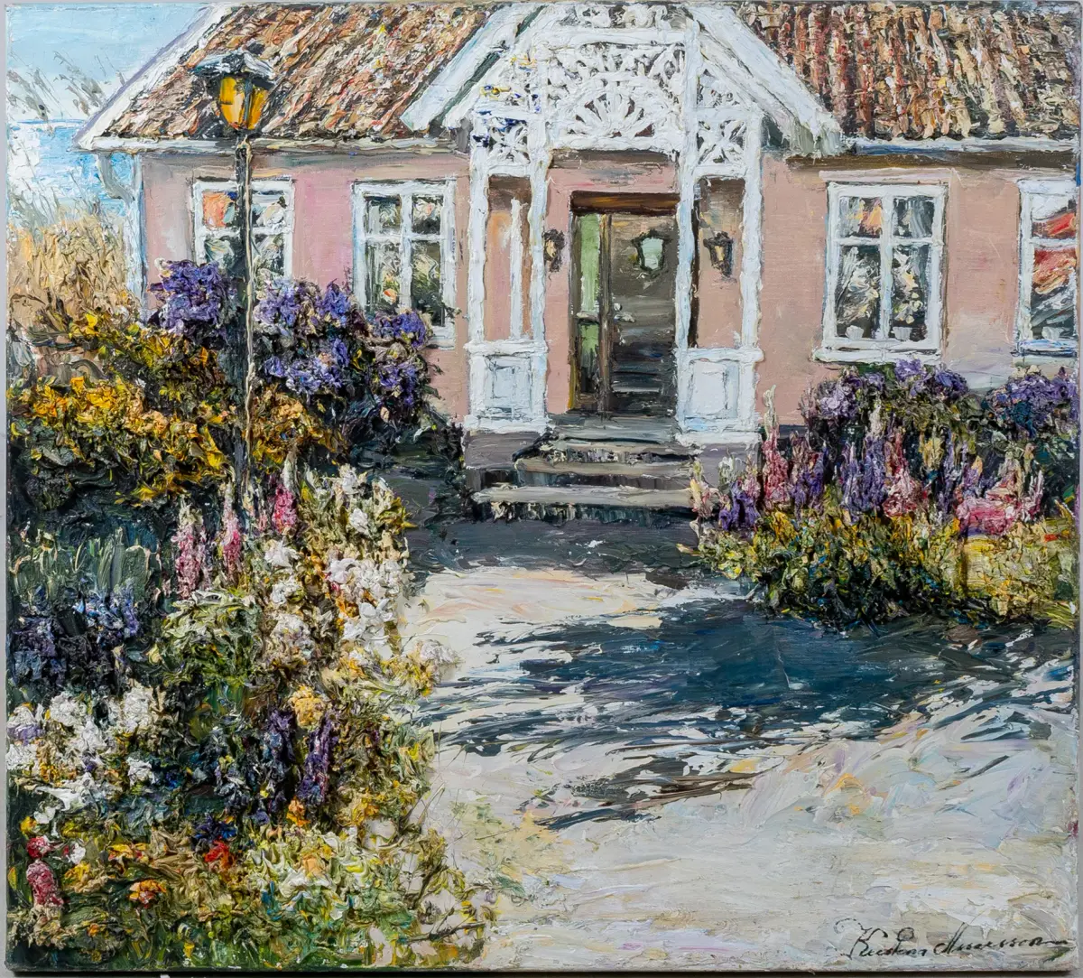 KRISTINA ASSARSSON (nata nel 1957), olio su tela, pittura pastosta, firmata